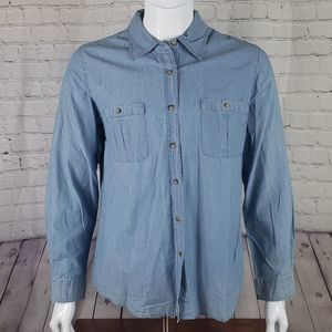 Orvis Size Large Long Sleeve Button-down Shirt 100% Cotton